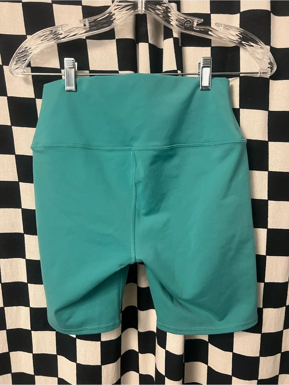 ALO Yoga Teal High-Rise Bike Shorts